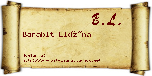 Barabit Liána névjegykártya